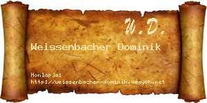 Weissenbacher Dominik névjegykártya